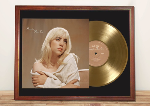 Billie Eilish Happier Than Ever Tapa Lp Y Disco Oro