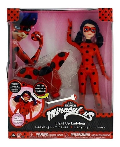 Muñeca Miraculous  Ladybug  Deluxe Luminosa Bandai 