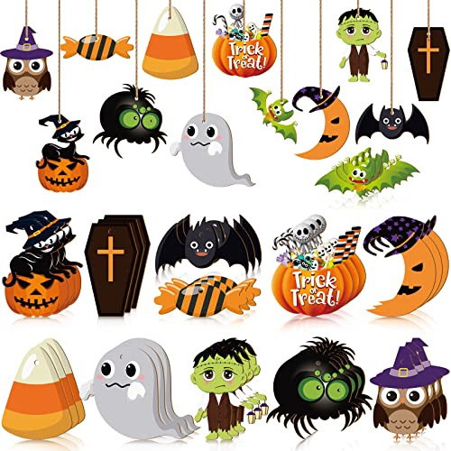 36 Adornos De Halloween Para Colgar En La Pared, Adornos De