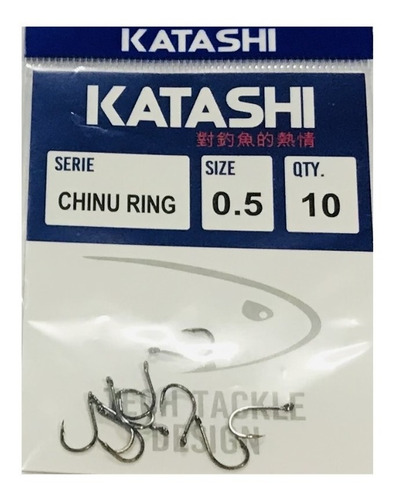 Anzuelos Katashi Chinu Ring N° 0.5  Blister X 10u Boga Carpa