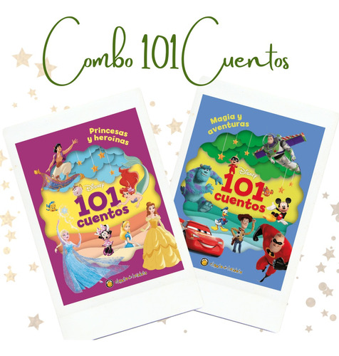 Combo 101 Cuentos Disney. Magia / Princesas 2 Libros Gat Hoj