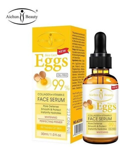 Serum Facial Blanqueador Hidratante De Huevo 99% Tipo de piel Sensible