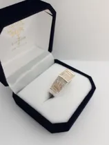 Comprar Anillo Sello Dama Mujer Iniciales Plata Y Oro Con Coronas 