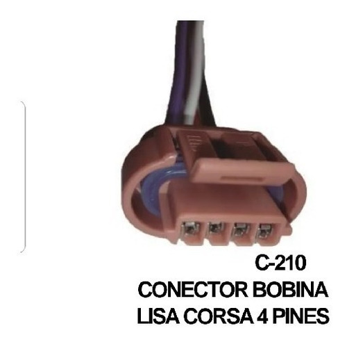 Conector Bobina Nubira Corsa Lisa 4 Via