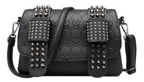 Bolso De Hombro Con Asa De Calavera Punk Para Mujer