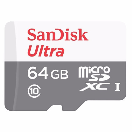 Memoria Micro Sd Sandisck 64gb Clase 10 Con Adaptador
