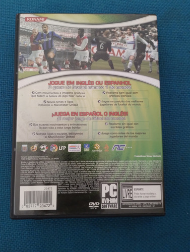 Pro Evolution Soccer 2007 Pc - Original (Usado)