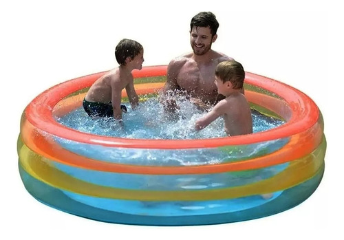 Pileta Inflable Circular 3 Anillos Verano 187 X 50 Cm 17395