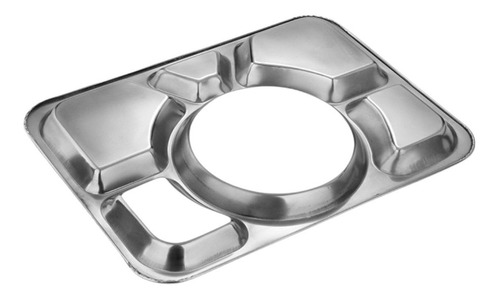 Bandeja 6 Divisões Aço Inox Ref 0096