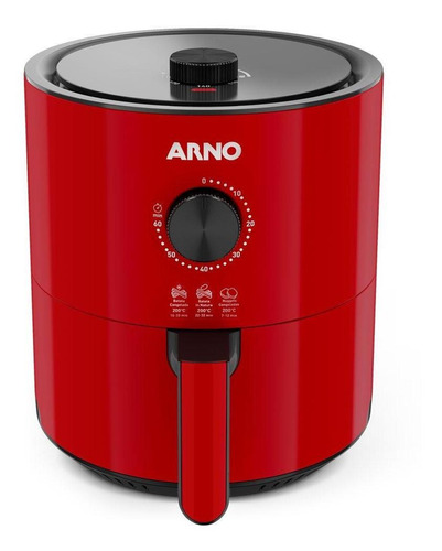 Airfryer Arno Ultra Mecânica Vermelha Ufyv