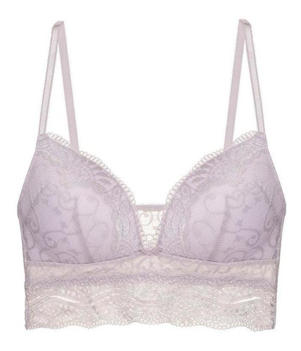 Sutiã Triangulo Bojo Renda Love Lace Lilas