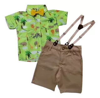 Conjunto Safari Camisa Menino Festa Infantil Temático