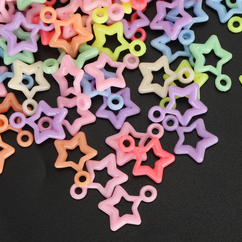 Craft Beads 300pcs/bag 5pointed Star Shaped Plastic