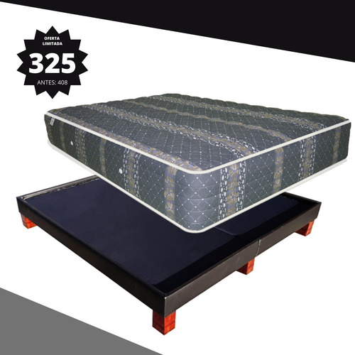 Base Cama 3 Plazas + Colchón Anti Ácaros + Entrega En Quito