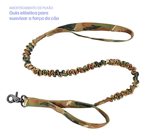 Guia Elástica P/ Cachorro Madog Camuflada
