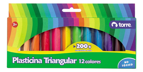 Plasticina Triangular 12 Colores Torre