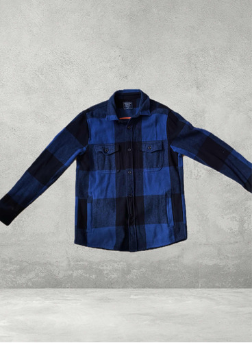 Sobrecamisa Azul Con Negro Abercrombie & Fitch Talla S