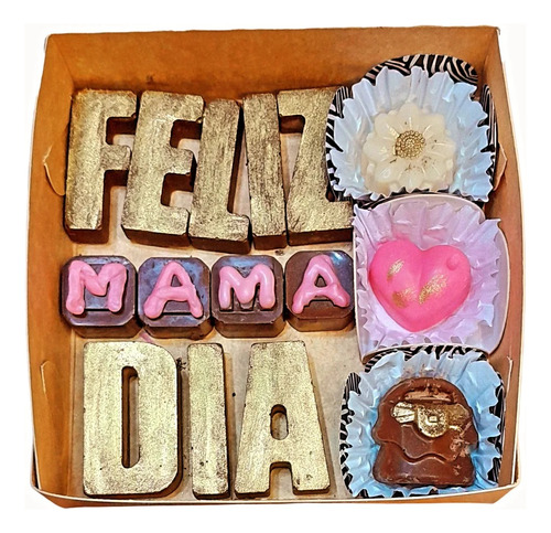 Box Feliz Dia Mama Chocomensaje + Regalo!!! Día De La Madre