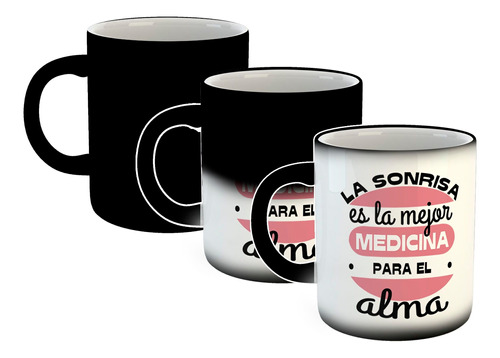 Taza Magica Frase La Sonrisa Es La Mejor Medicina