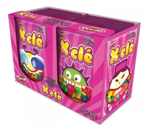 Display Mini Chiclete Xclé Com 24 Unids De 11g - Full