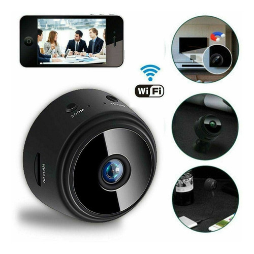 Mini Camara Espia Wifi A9 1080p 24hrs De Grabación 