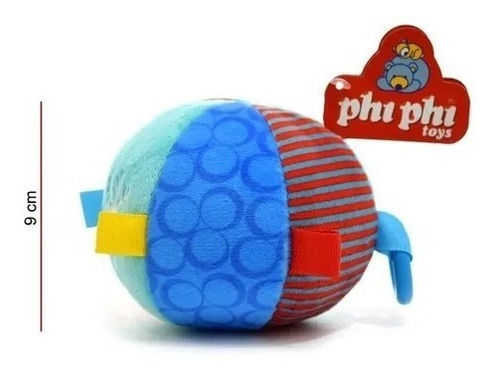 Pelota De Peluche Phi Phi Toys Con Sonajero Y Agarre 8737