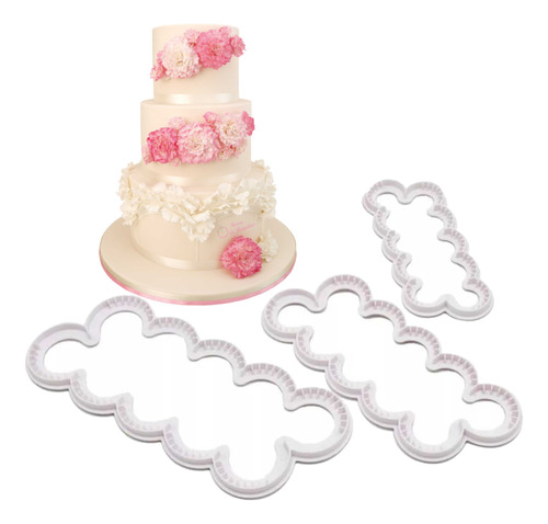 Cortantes X3 Clavel 3d Reposteria Fondant Porcelanafria Rosa