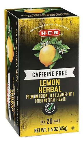 Te Heb Limón Herbal Jamaica Rosa Mosqueta Libre De Cafeína