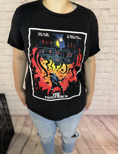 Playera Eddie Munson Stranger Things Generica Grande Negra (Usado)