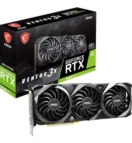 Imagen 1 de 6 de Nuevo-msi-geforce-rtx-3060-ti-ventus-3x-oc-lhr-graphics-card