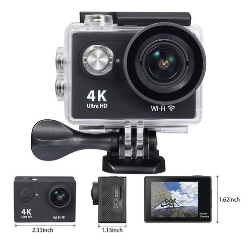 Imagen 10 de 10 de Camara Sumergible V3 Deporte 30m 4k Full Hd Similiar Go Pro