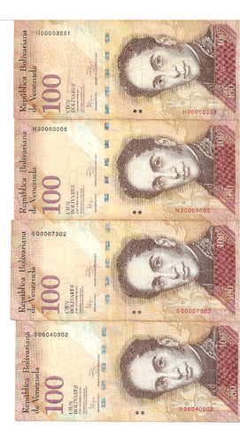 Billetes De 100 Bolívares Seriales Bajos