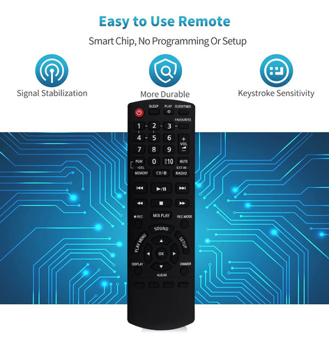 Substitua O Controle Remoto N2qayb001102 Para Panasonic Sc-p
