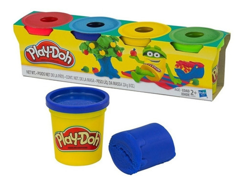 Set Play Doh Masas Mini Pack X4 Potes De Colores Hasbro