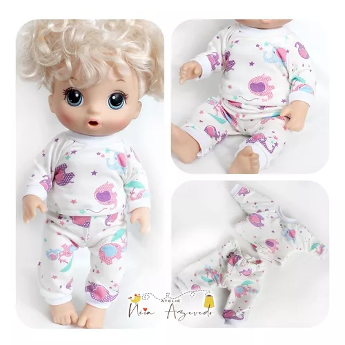 Roupa Boneca Baby Alive - Pijama Pompom - Casinha 4