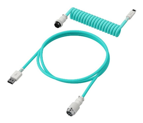 Cable En Espiral Hyperx Verde Aqua