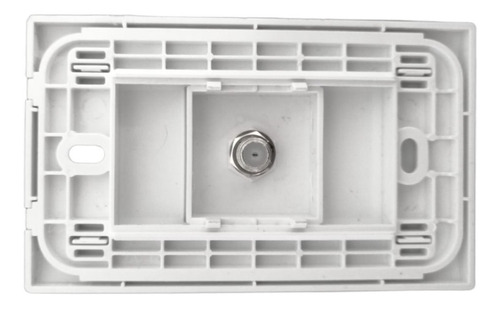 Imagen 2 de 2 de Placa Armada 1 Toma Blanca Para Tv Marca Kipro