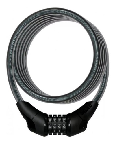 Imagem 1 de 1 de Cadeado Espiral Bicicleta Onguard 8169 Neon 120cmx12mm Preto