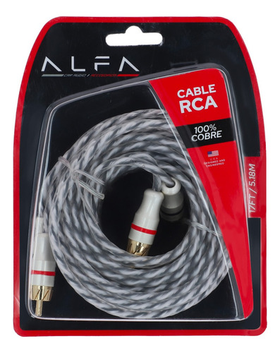 Cable Rca 100% Cobre Ofc 5.10 Mts Trenzado Alfa Light