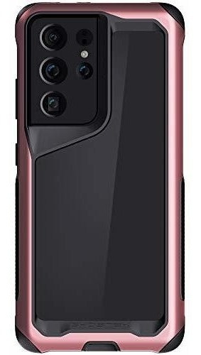 Funda Para Galaxy S21 Ultra Resistente Color Rosa De 6.7    