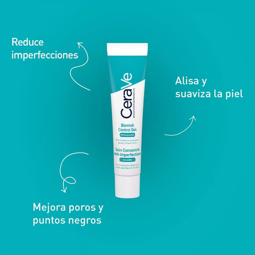 Cerave Gel Control Imperfecciones Con Ácido Salicílico 40 Ml Todo Tipo De Piel Día/noche