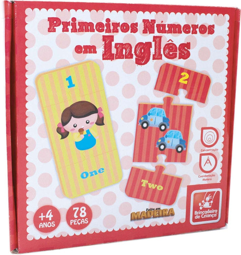 Brinquedo Pedagogico Madeira Numeros Em Ingles 1 Ao 20 