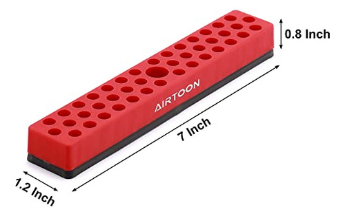 Soportes Magnéticos Para Puntas Hexagonales De 6 Mm Rojo