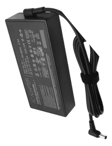 Cargador 200w 6.0*3.7 Compatible Con Rog Strix G17 2022 G713 Negro
