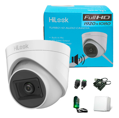 Cámara Hikvision Hilook 1080p Domo Con Audio  + Accesorios