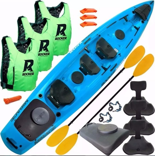 Combo Kayak Rocker Mirage 2 Remo 3 Chaleco B-free Butaca