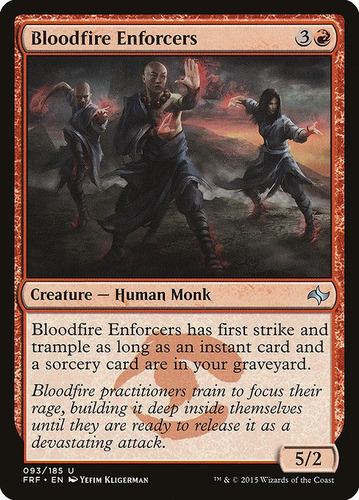 Carta Magic Bloodfire Enforcers Fate Reforged Mtg