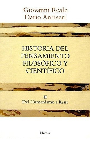 Historia Del Pensamiento Filosófico Y Científico. Vol. 2, De Antiseri, Dario / Reale, Giovanni. Editorial Herder, Tapa Blanda En Español, 2010