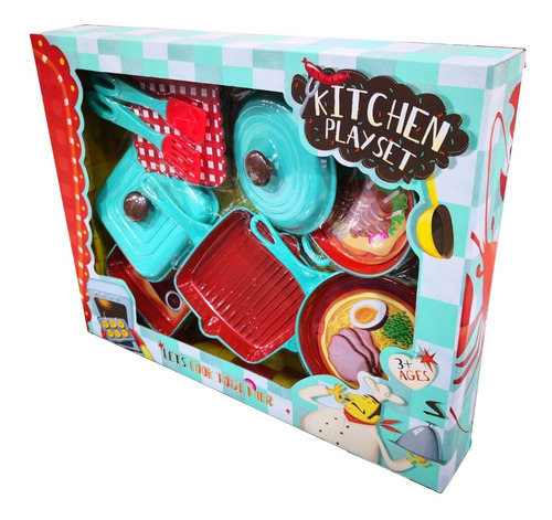 Set Juguete Cocina - Kitchen Play Set 9pz Caja 30x40cm 