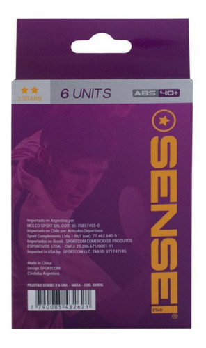 Imagen 2 de 2 de Pelotas De Ping Pong 2 Star Sensei Naranja Deporfan